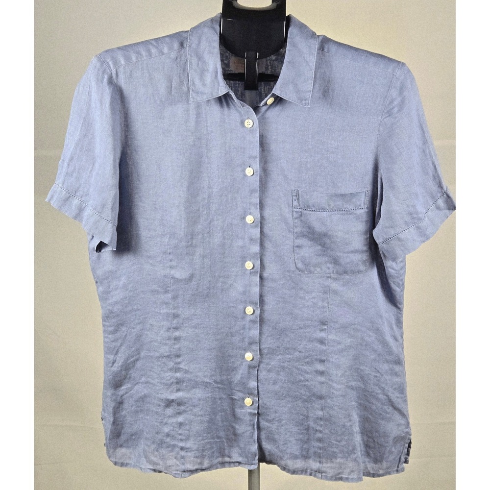 Vintage Men's Brooks Brothers XL 100% Linen Short Sleeve Button Up Preppy